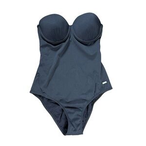 Hering Black One Piece Swimsuit Petite Small